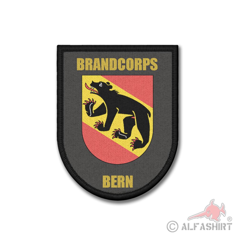 Patch Brandcorps Bern Schweizer Feuerwehr Kanton Schweiz Rettung 9x7cm#37269
