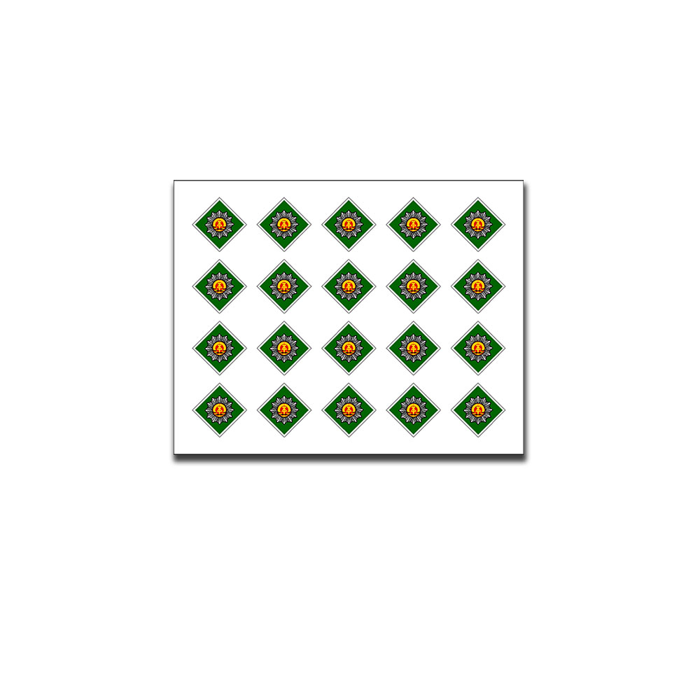 Volkspolizei-Bereitschaften Modellbau 1-43 DDR Polizei 20x 0,7cm x 0,7cm  A5237