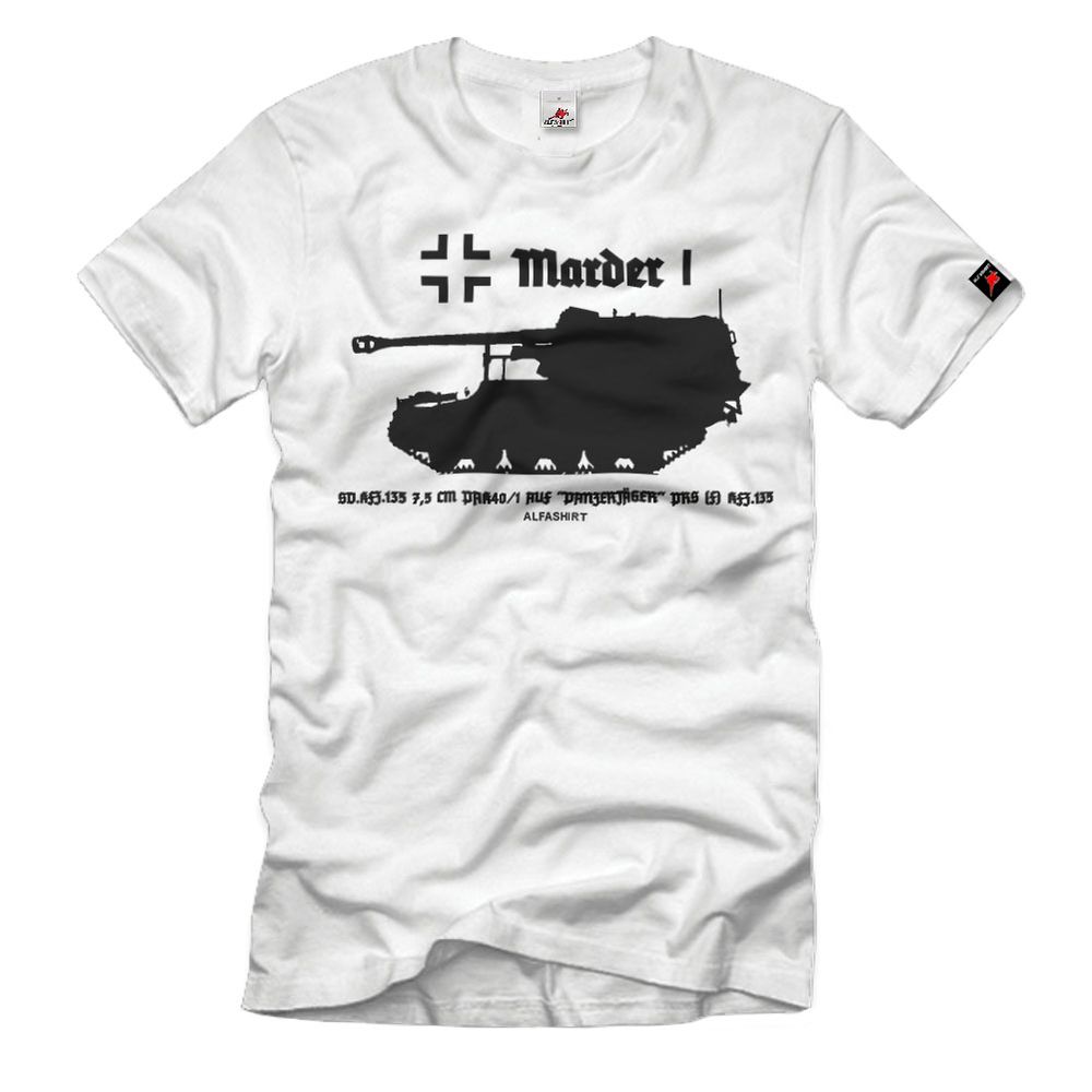 Marder I Panzer Panzerjäger SdKfz 135 7.5cm Pak PrS for loot tank T-Shirt # 33089