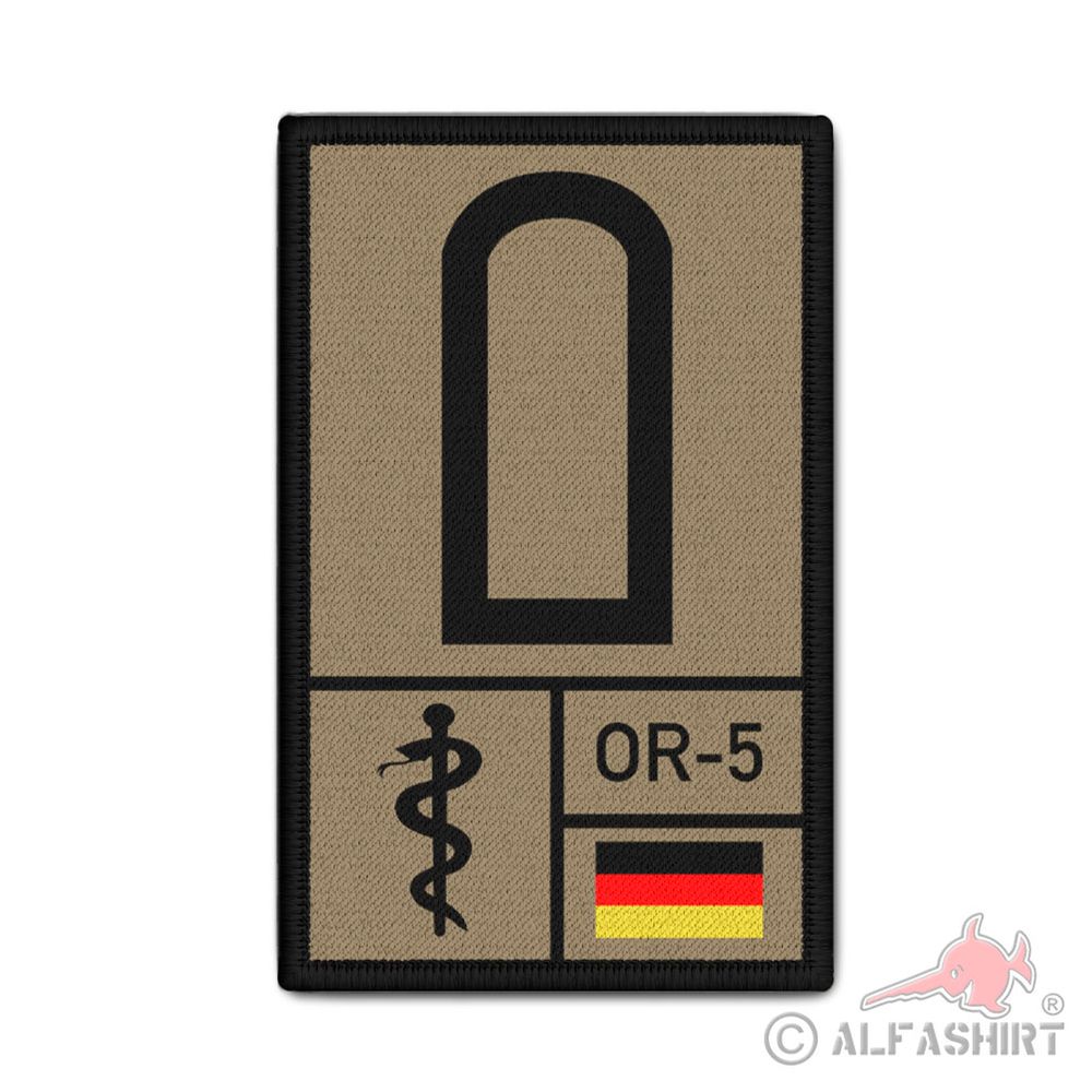 Rank Patch Sanitäter Dienstgrad Bundeswehr Personalisiert Arzt 9,8x6cm #40148