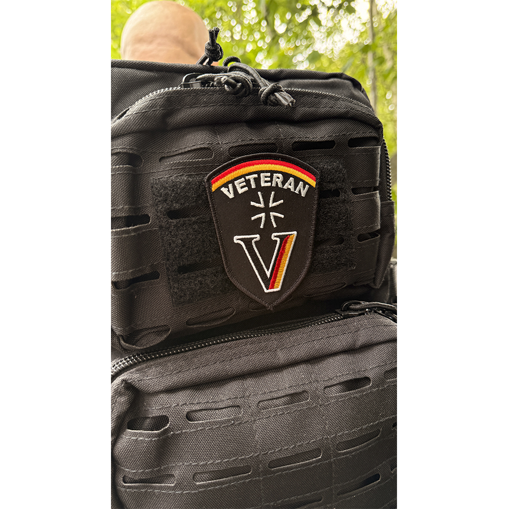 Gestickter Veteranen Patch Bundeswehr Deutschland Bw Soldat Einsatz Abzeichen 9x7cm #47615