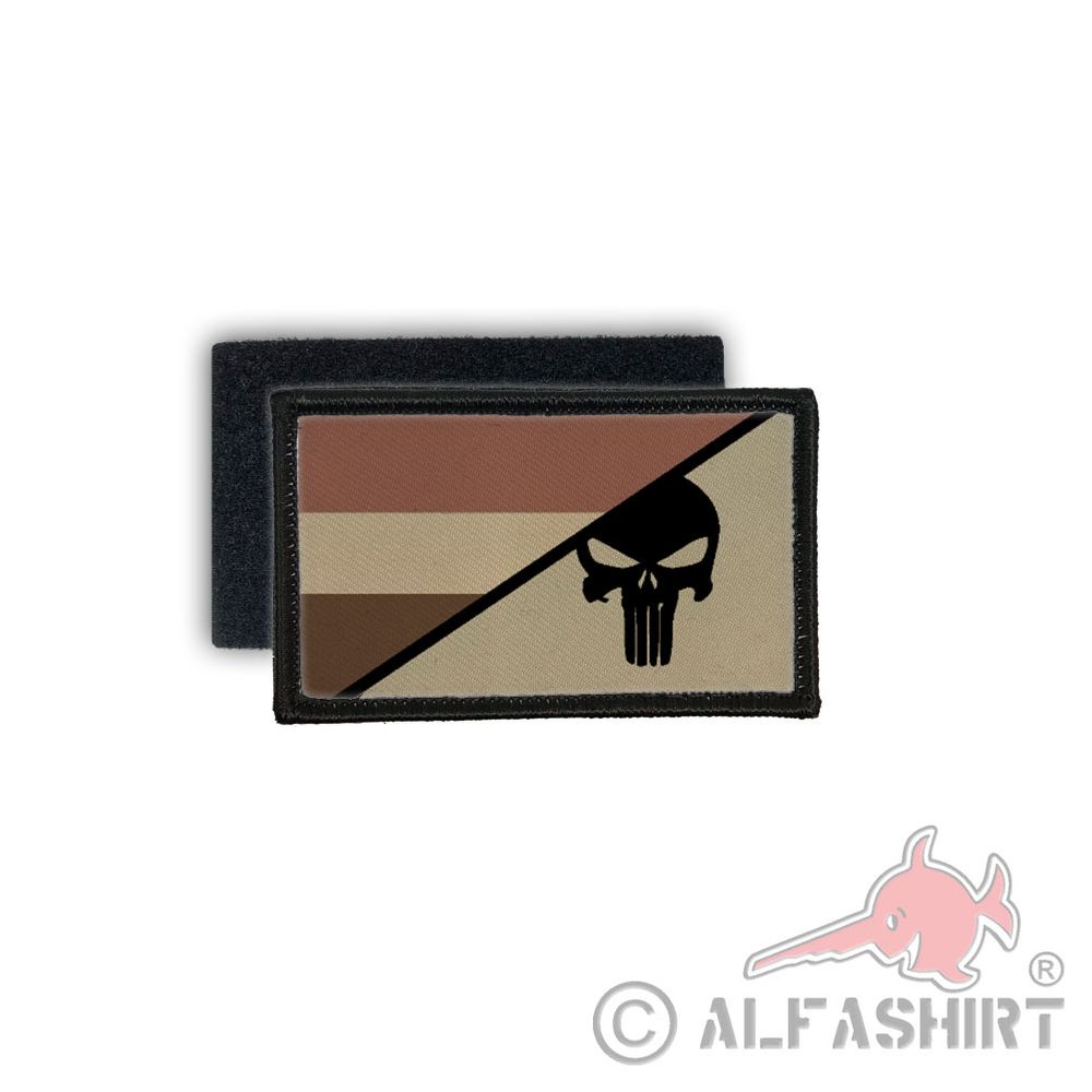 Netherlands Skull Flag Sand Tactical Infidel Soldier Desert Color Patch # 27663