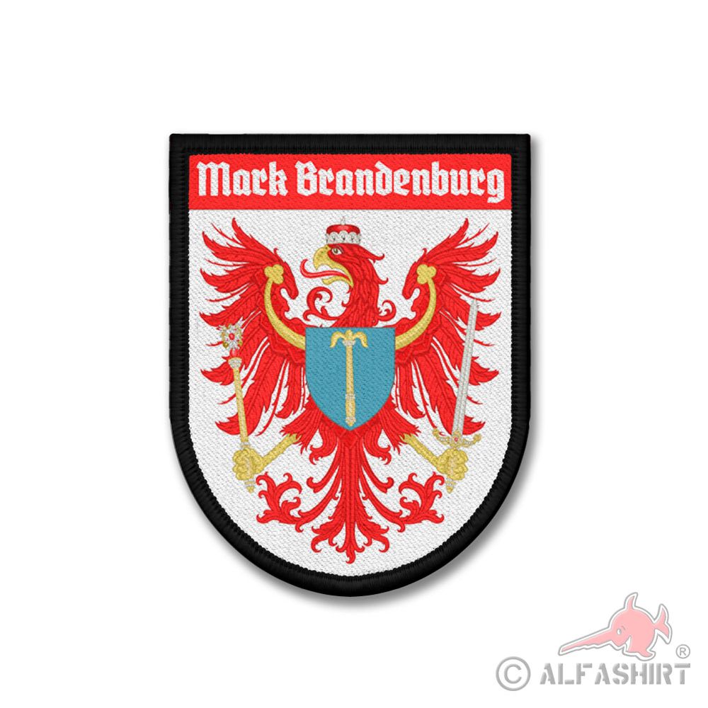 Patch Mark Brandenburg roter Adler Preußen Heimat Großer Aufnäher #43234