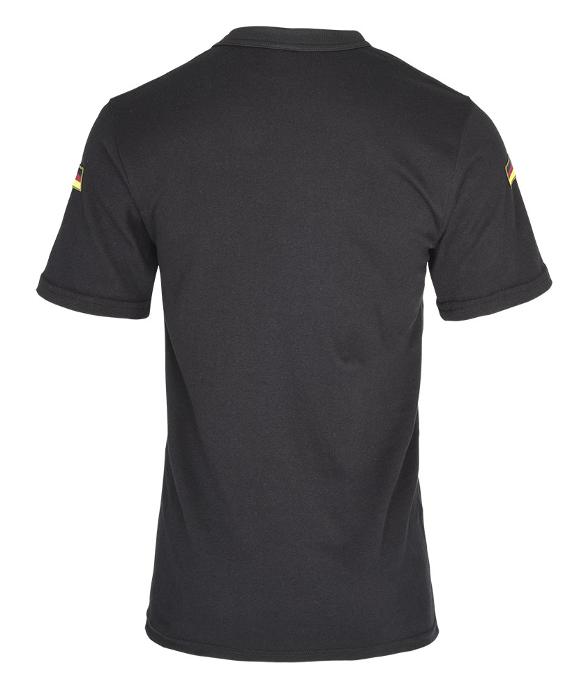 Schwarzes BW Tropen Shirt Bundeswehr Klett Unterhemd Deutschland Flagge #20606
