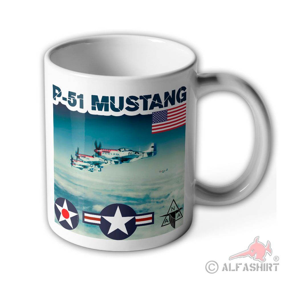Tasse P-51 Mustang Flugzeug USAAF Us Air Force North American #40615
