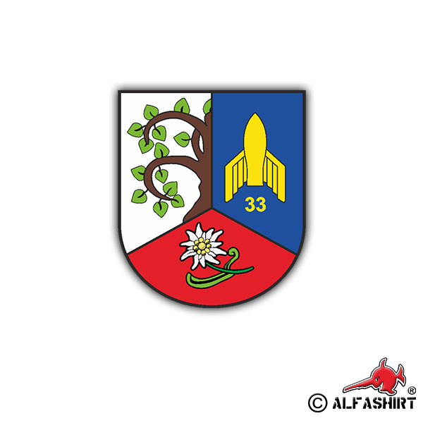Aufkleber/Sticker FlaRakBtl 33 BW Flugabwehr Rakete Deutschland  7x6cm A1867