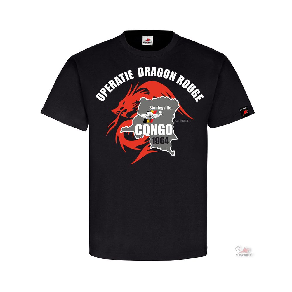 Operation Dragon Rouge Stanleyville Para Commando Brigade Cong T-Shirt # 31561