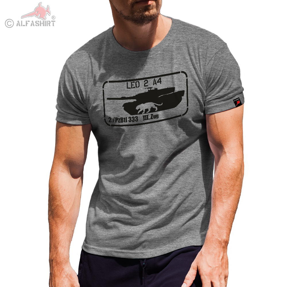 2 PzBtl 333 Leopards 2A4 Leopard 2A6 Panzer Bataillon Leo Wappen T Shirt #31080