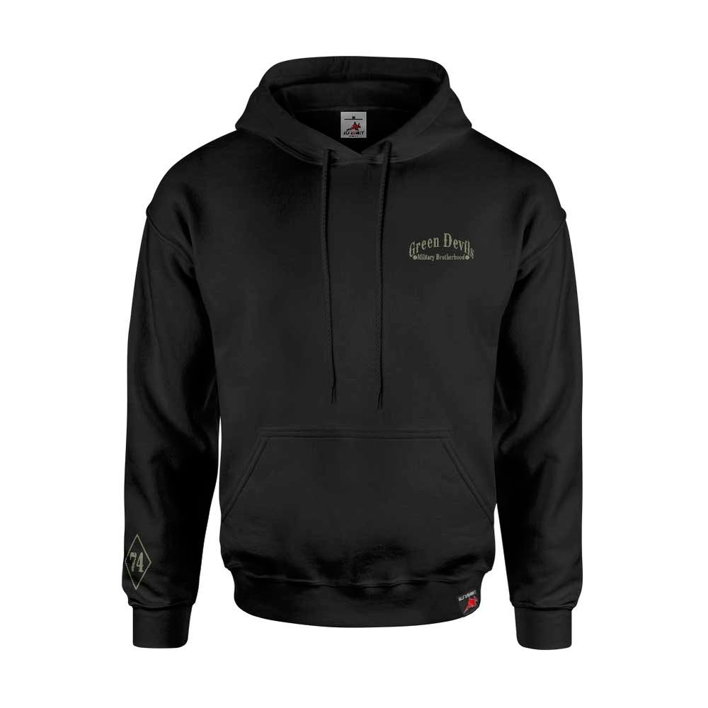 Hoodie Green Devils 74 Raute Gestickt #K03688