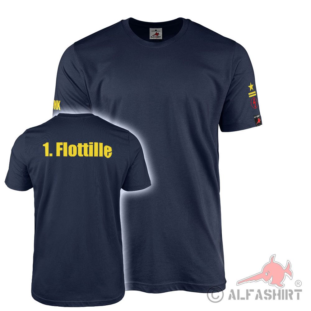 T-Shirt 1 Flottille NVA Volksmarine Funk Funktionsabzeichen Peenemünde #44520