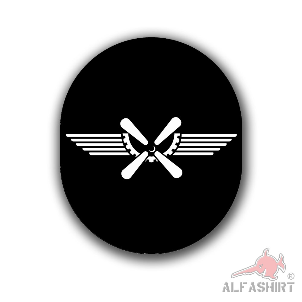 Aufkleber NVA Dienstlaufbahn Abzeichen 18x15cm Flugzeugmechaniker #A6328