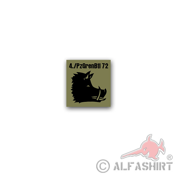 Sticker 4 PzGrenBtl 72 Panzergrenadierbataillon Wildsau 7x7cm A3125