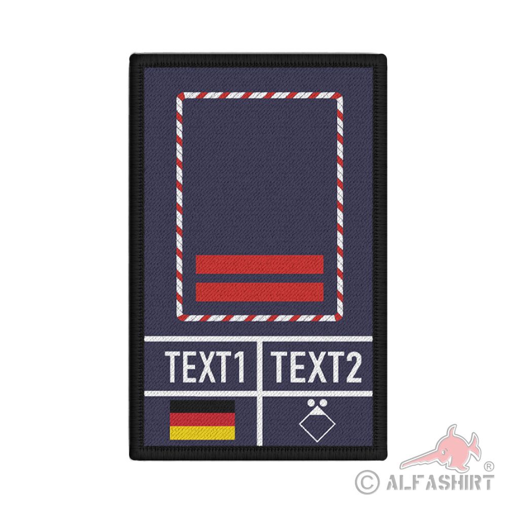 Rank Patch Fire Brigade Chief Fire Officer Group Leader Personalized NRW # 36662
