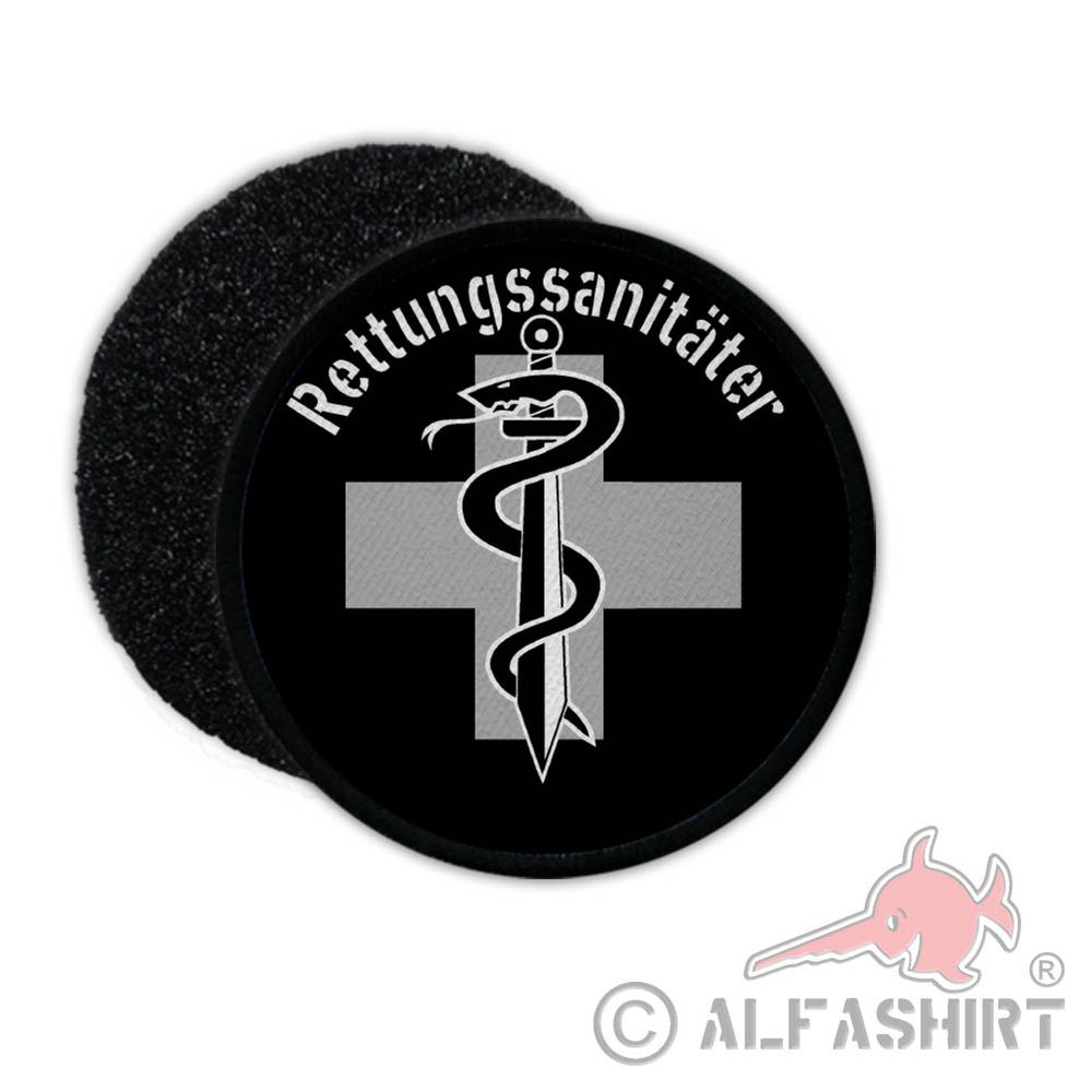Patch Rettungssanitäter Polizei BW Tarn Nacht Grau Mediziner Doktor #31142