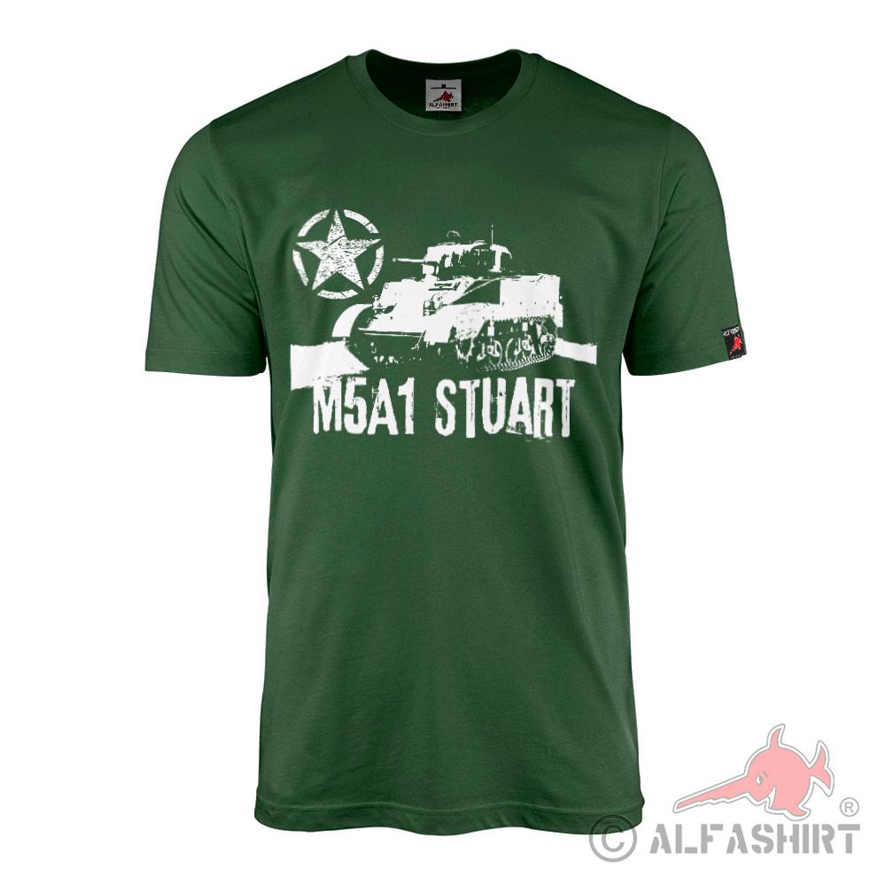 M5A1 Stuart US Light Tank Army Panzer USA T-Shirt #41171