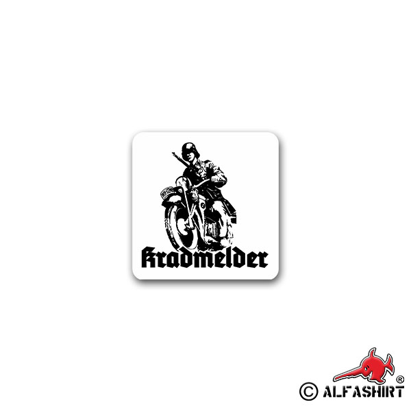 Aufkleber/Sticker Kradmelder Motorrad Streitkräfte Erkunder Moped 7x7cm A2673