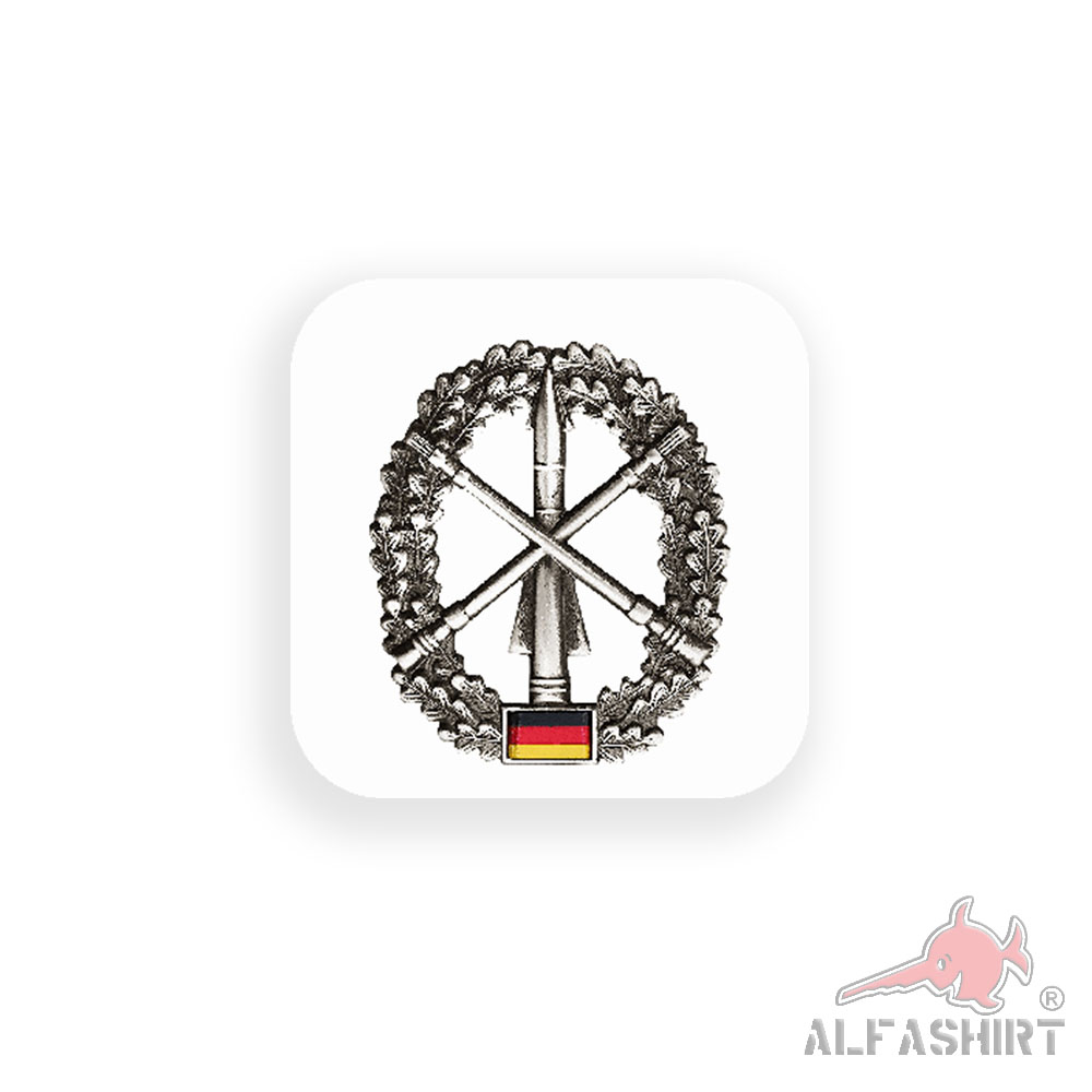 Sticker Beret Badge Anti-aircraft Army anti-aircraft force 7x7cm A2449