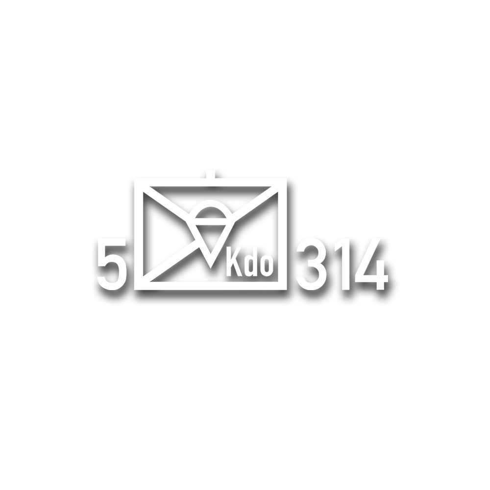 Aufkleber 5 Kompanie Fallschirmjäger Kdo 314 10x24cm taktisches Zeichen #A6243