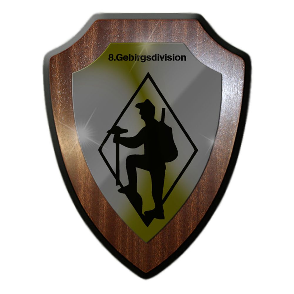 Heraldic shield 8 mountain division spring partisan combat climber # 31592