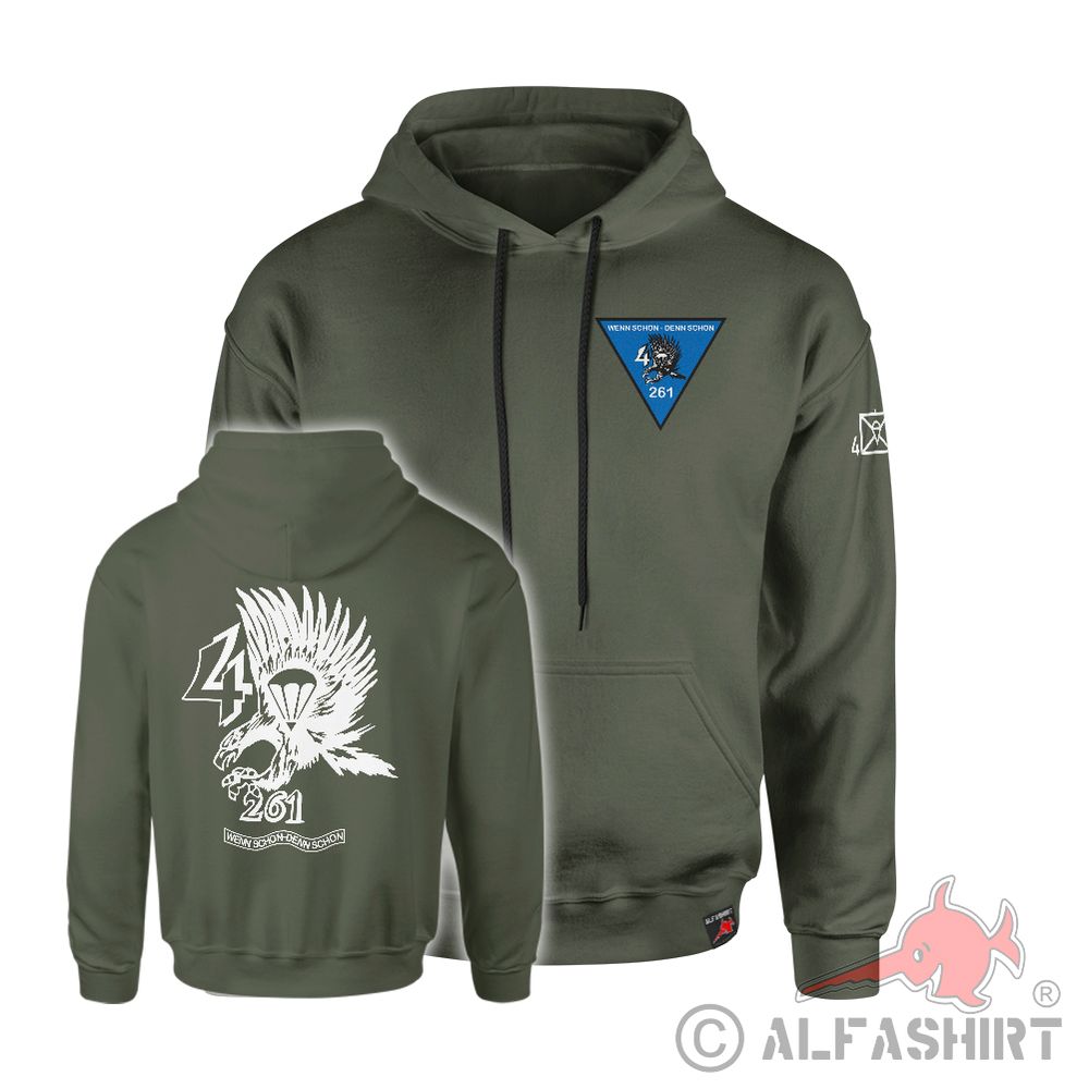 Hoodie 4 FschJgBtl 261 Lebach Fallschirmjägerbataillon Kapuzenpulli #41191