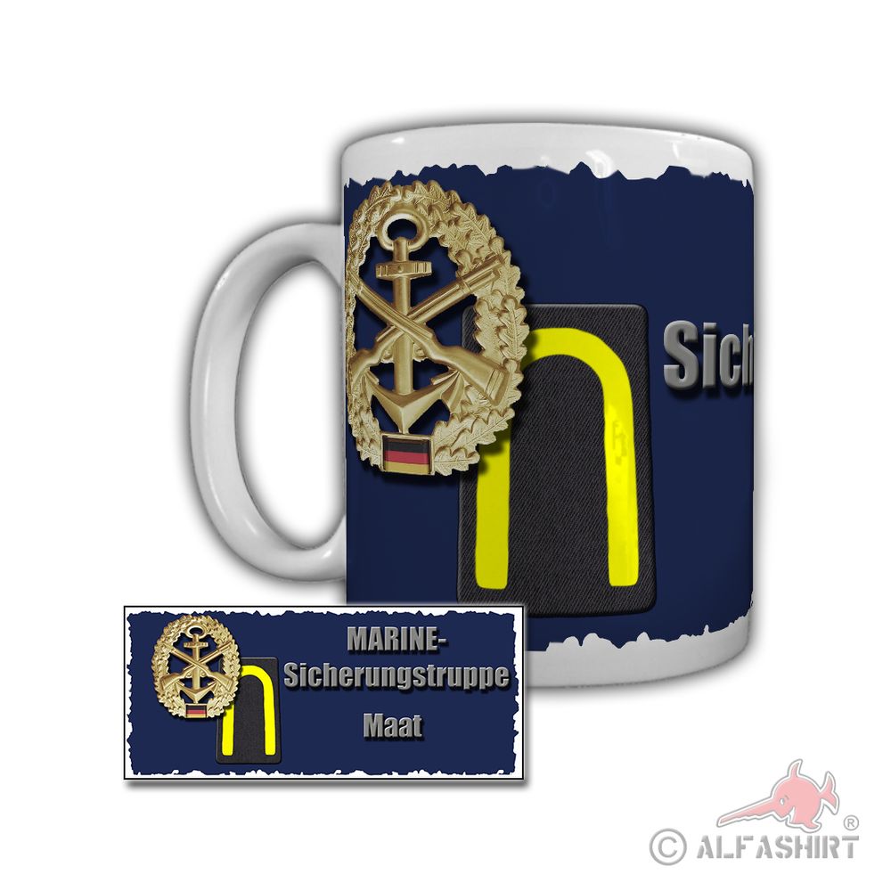 Tasse Marine Sicherungstruppe Maat Minentaucherboot Mühlhausen Bundeswehr #29326