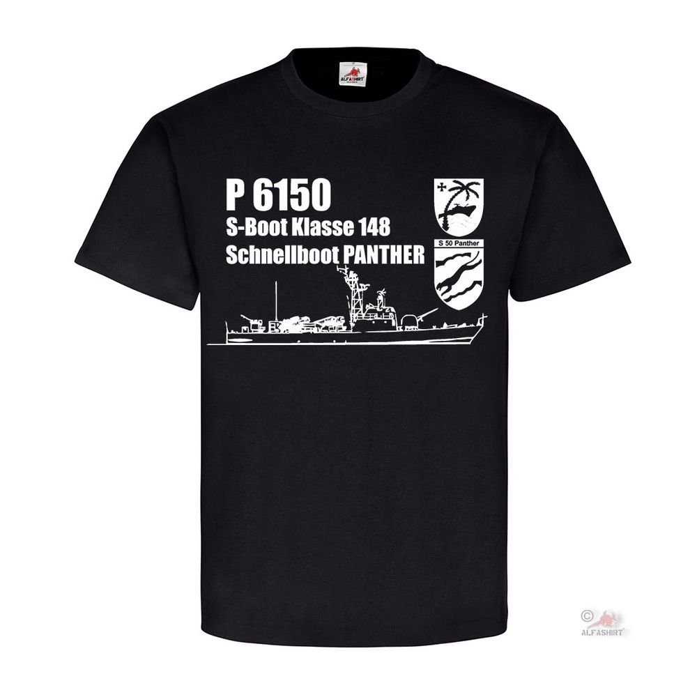 S-Boot S50 Panther P6150 Schnellboot Bundesmarine Besatzung Crew T Shirt #18695