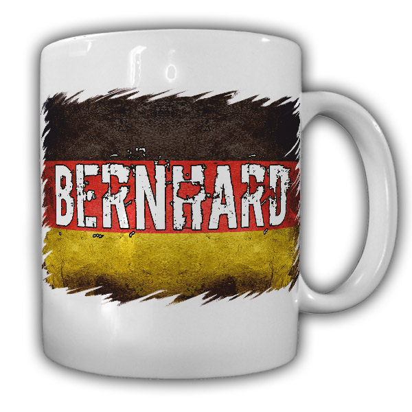 Tasse Bernard Namenstasse Becher Deutschland Altdeutscher Name Fahne Flagge#22055