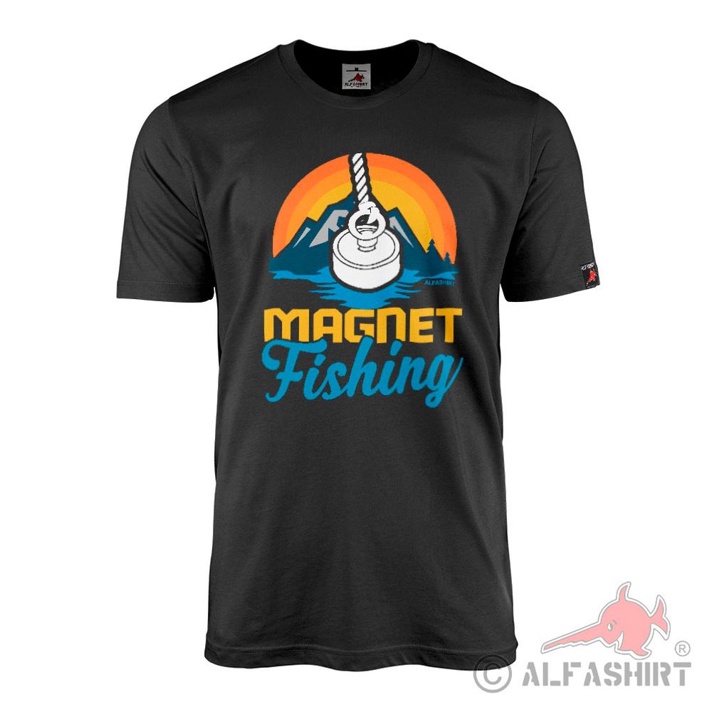 Magnet Angeln Neodym Fischen fishing Fluss T-Shirt#41691
