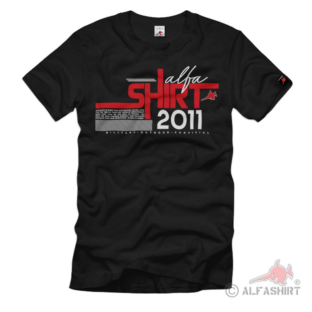 Alfashirt Merchandise Marke Survival Shop Militär Behörden T-Shirt #38997