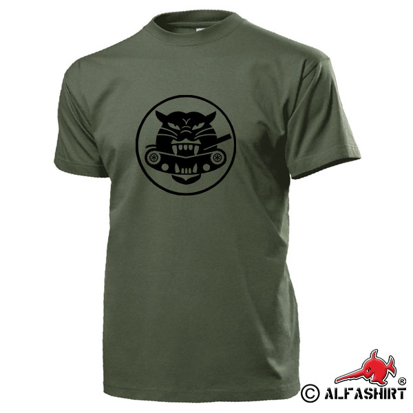 Tank eating tiger Us Army Panzer Wappen Logo Abzeichen Amerika - T Shirt #17386