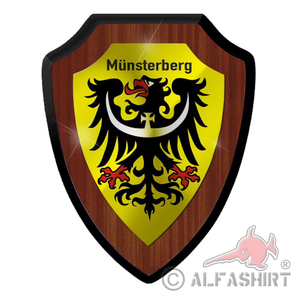 Wappenschild Münsterberg Schlesien Wappen Ziębice Polen Heimat Adler #37434