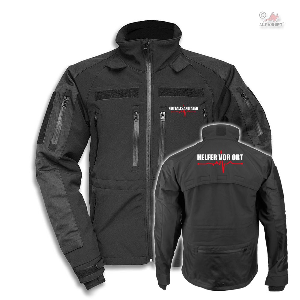 Tactical Softshell Notfallsanitäter HvO Sanitäter Helfer Bekleidung Beruf #36972