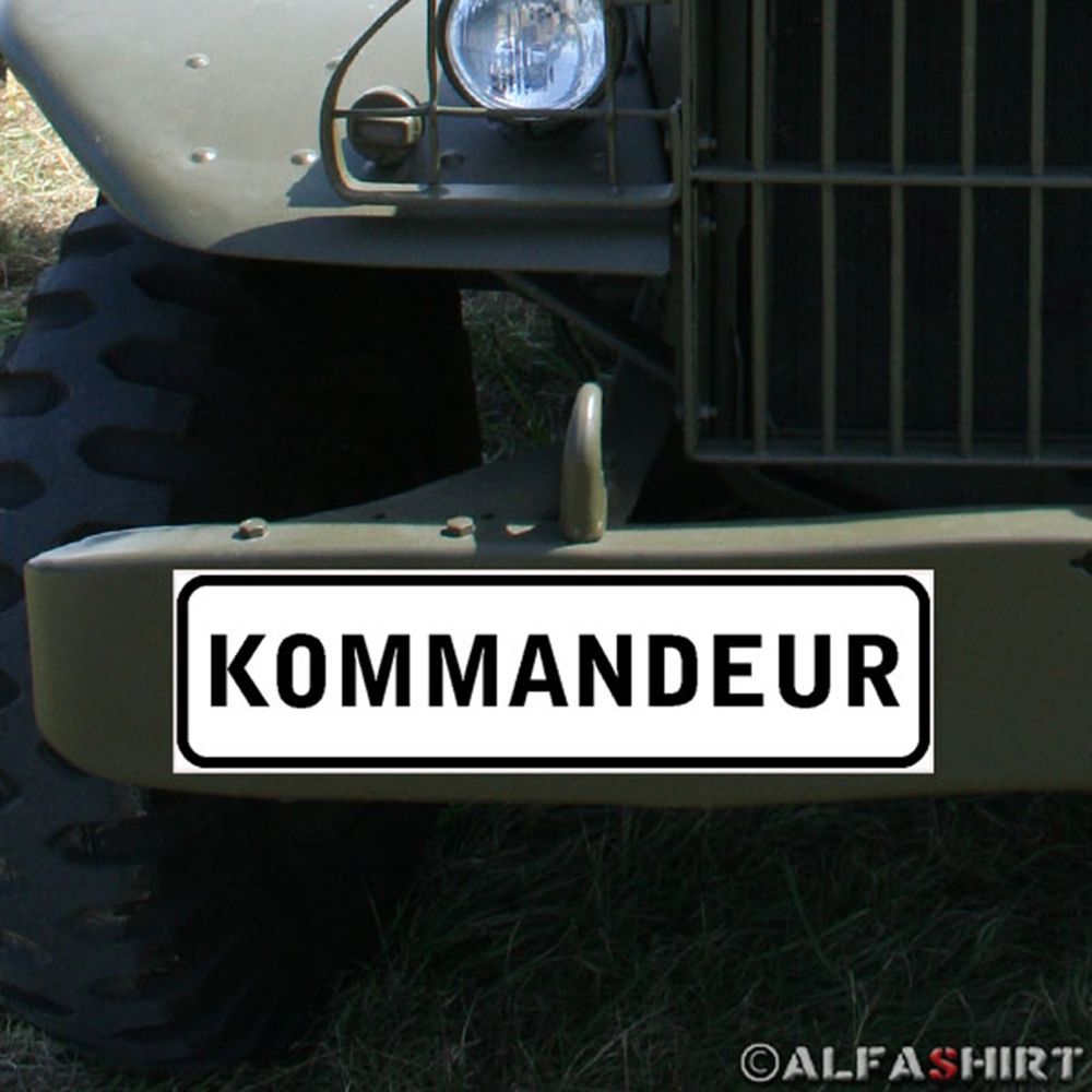 Magnetschild Kommandeur Bataillon Chef Offizier BW Bundeswehr Fahrzeug #A344