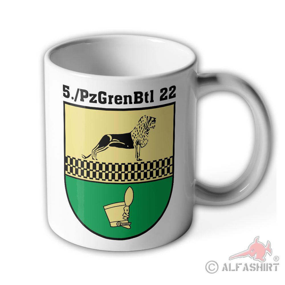 Tasse 5 Kompanie PzGrenBtl Panzergrenadierbataillon 22 Wolfenbüttel #42928