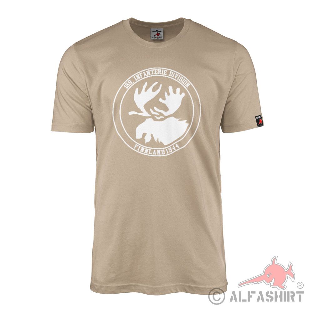 T-Shirt 169 Infantry Division Finland Heer Offenbach Main Moose Head #42448