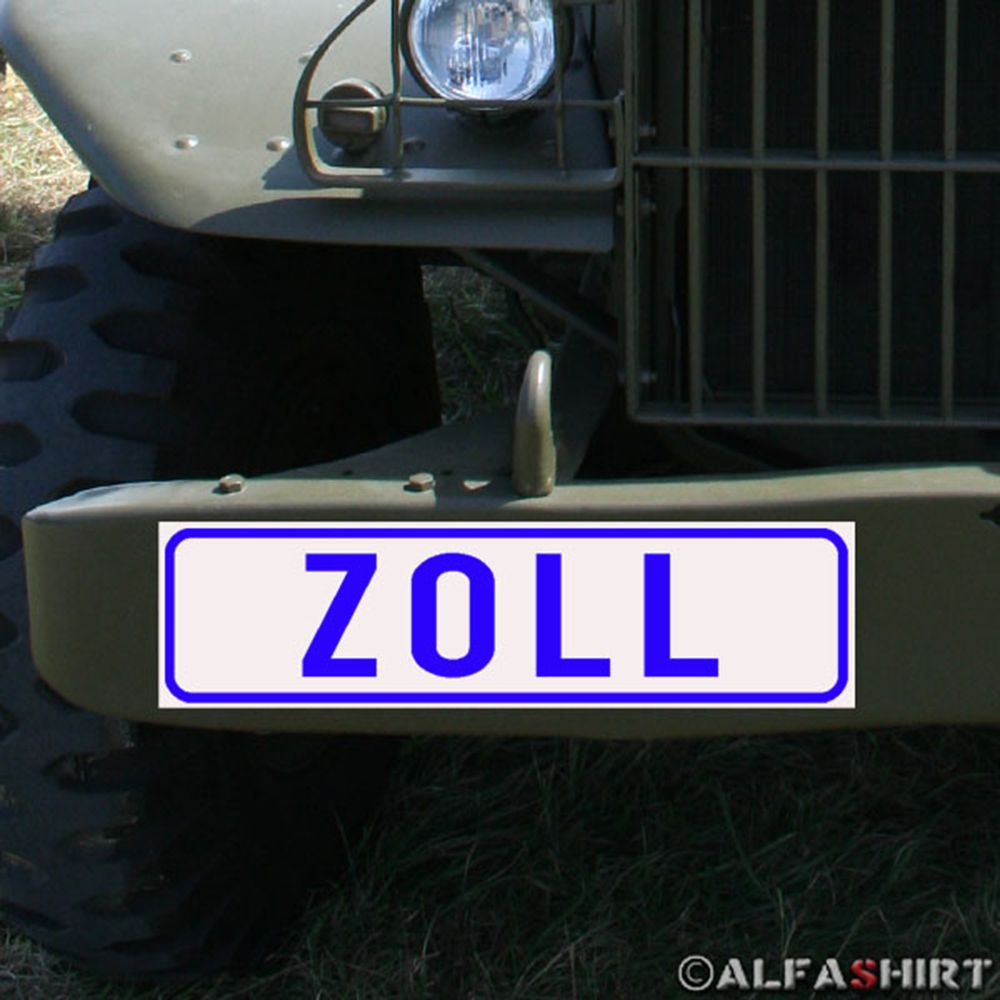 Magnetschild Zoll Polizei für KFZ Fahrzeuge Kübel Iltis Wolf #A168