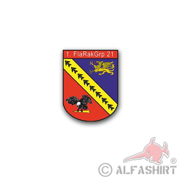 1 FlaRakGrp 21 Sticker Sticker anti-aircraft missile group 6x7cm # A4120