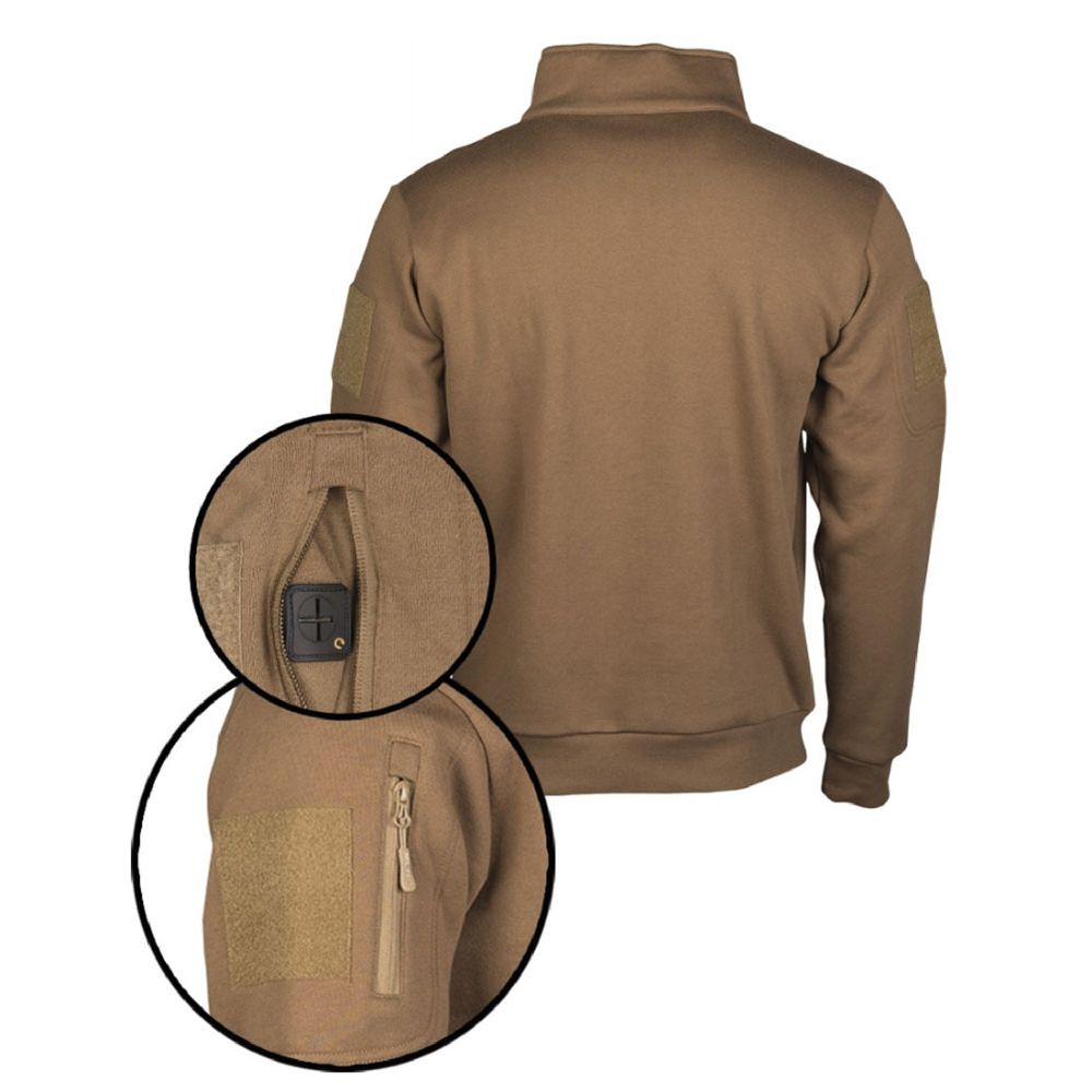 Tactical Multifunktionspullover Sweatshirt Zipper Klettflächen Einsatzkleidung