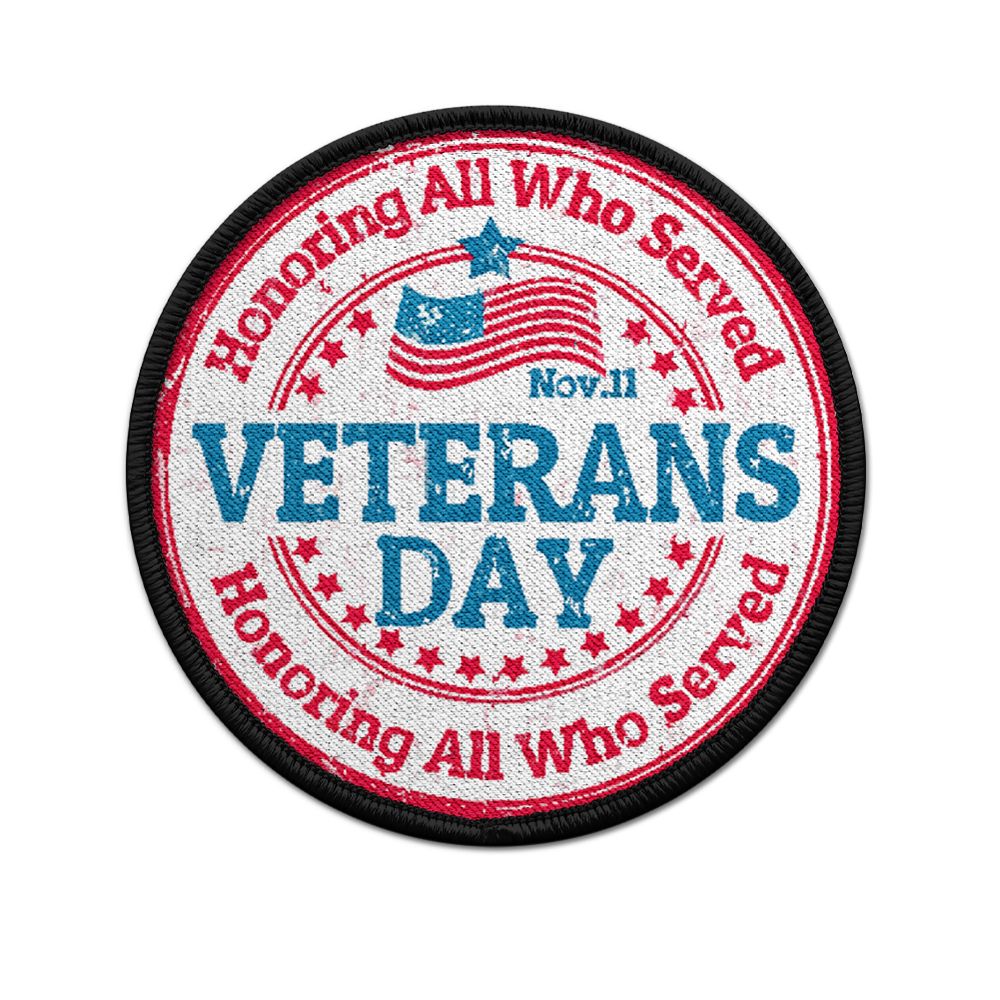 Veterans Day Commemoration United States Armistice War Veterans Patch Round #31129