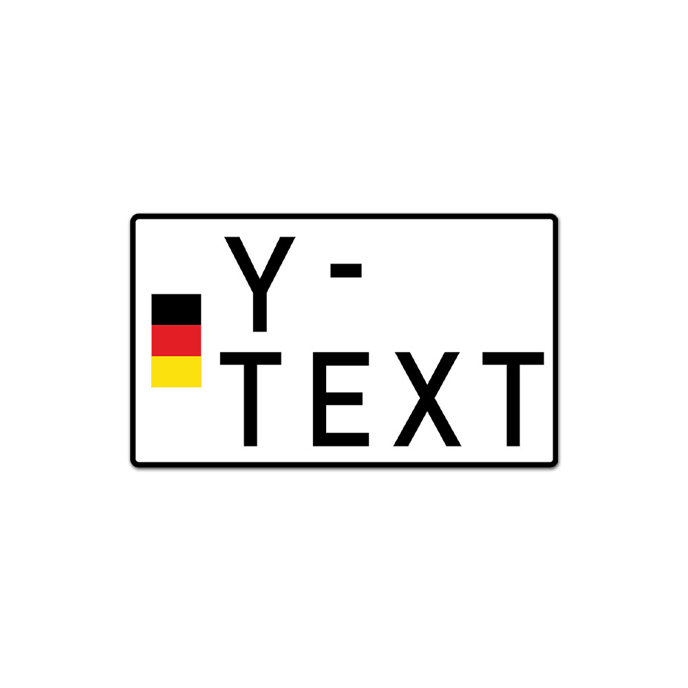 BW Kennzeichen Wunschtext Y Tours Bundeswehr Kennzeichen  Aufkleber 10x6cm#A7364