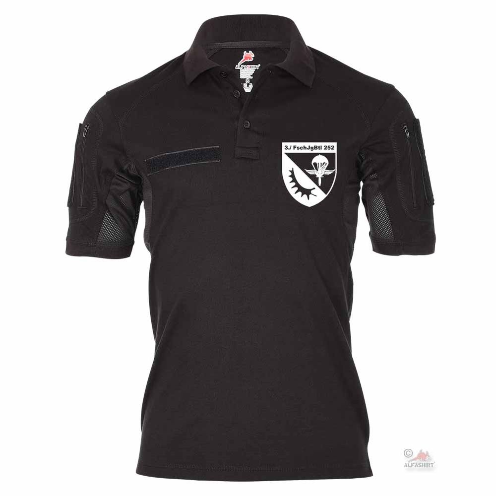 Tactical polo shirt Alfa 3 FschJgBtl 252 Paratrooper battalion crest # 19155 Tactical polo shirt Alfa 3 FschJgBtl 252 Paratrooper battalion crest # 19155