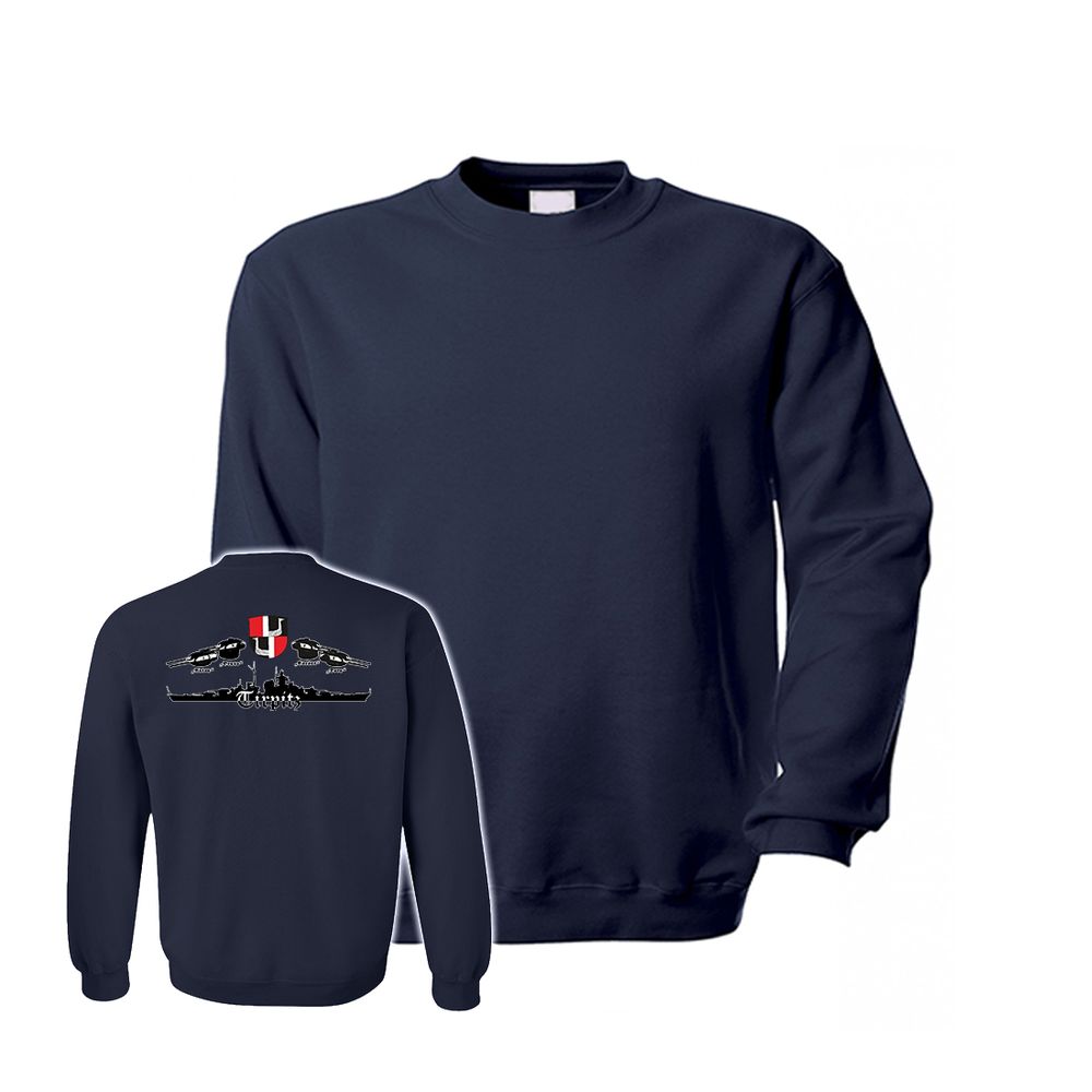 Pullover Tirpitz Silhuette Schlachtschiff Armee Kreuzer#33559