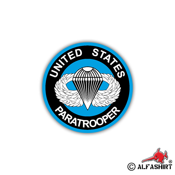 Aufkleber/Sticker US Paratrooper Wappen Abzeichen Logo FschJg 7x7cm A1113