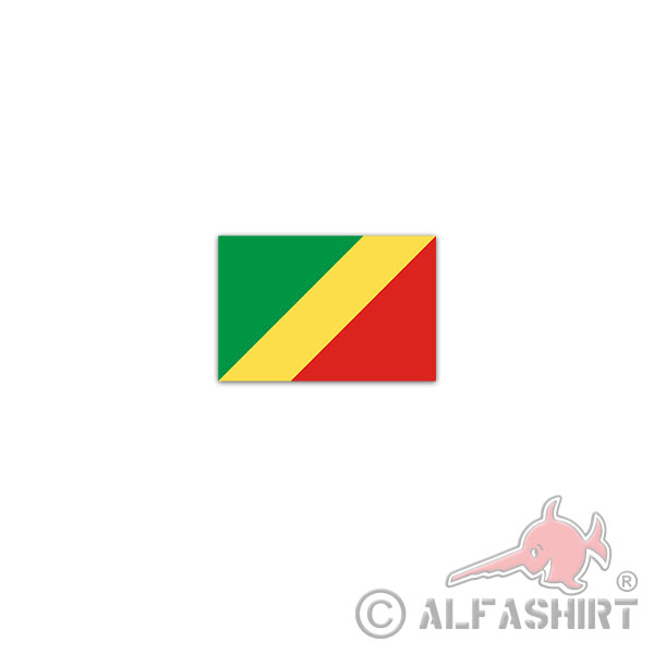 Sticker Republic of Congo Flag République du Congo France 11x7cm A2951