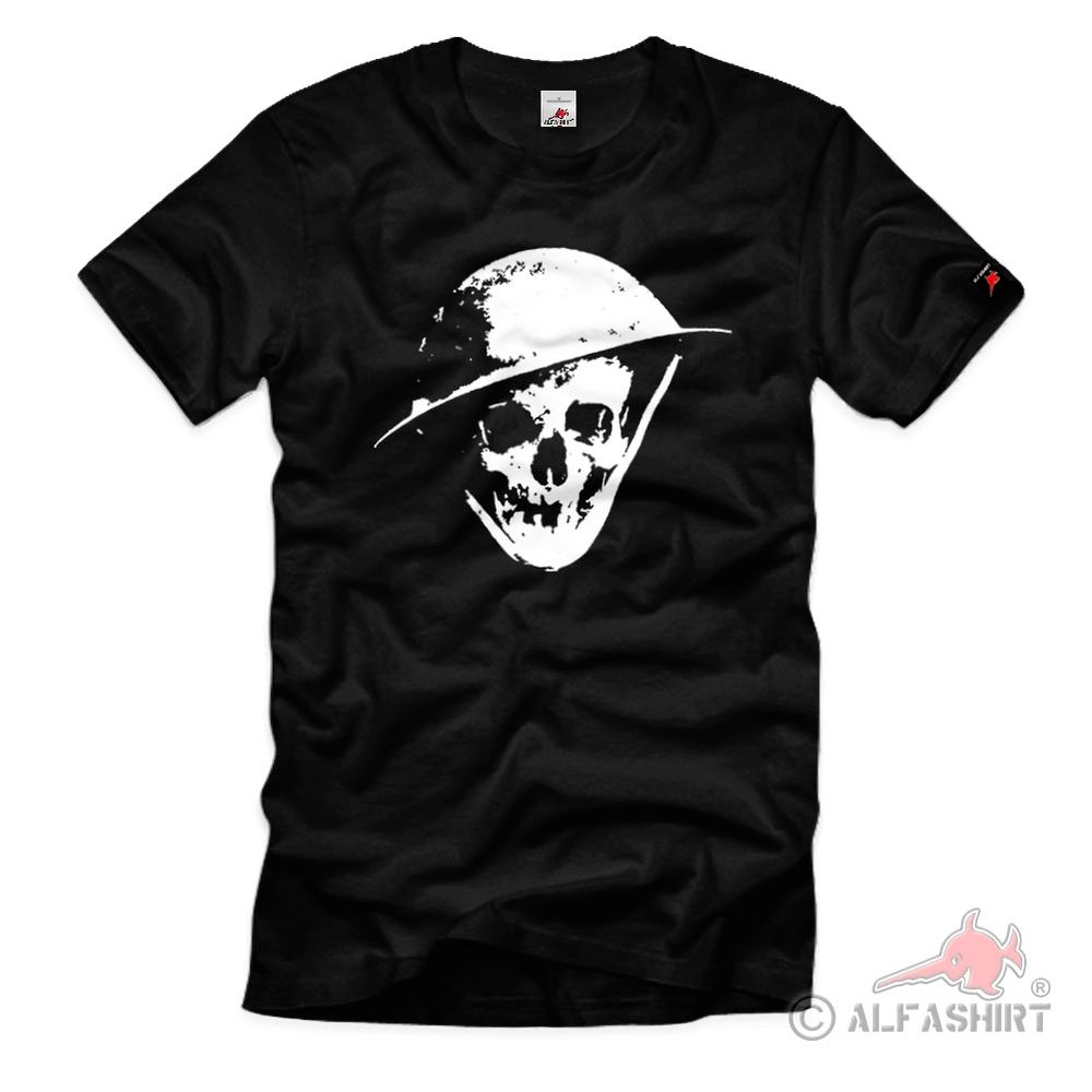 Tommy Skull UK Helm Stahlhelm Totenkopf WW1 Soldat T-Shirt#40250