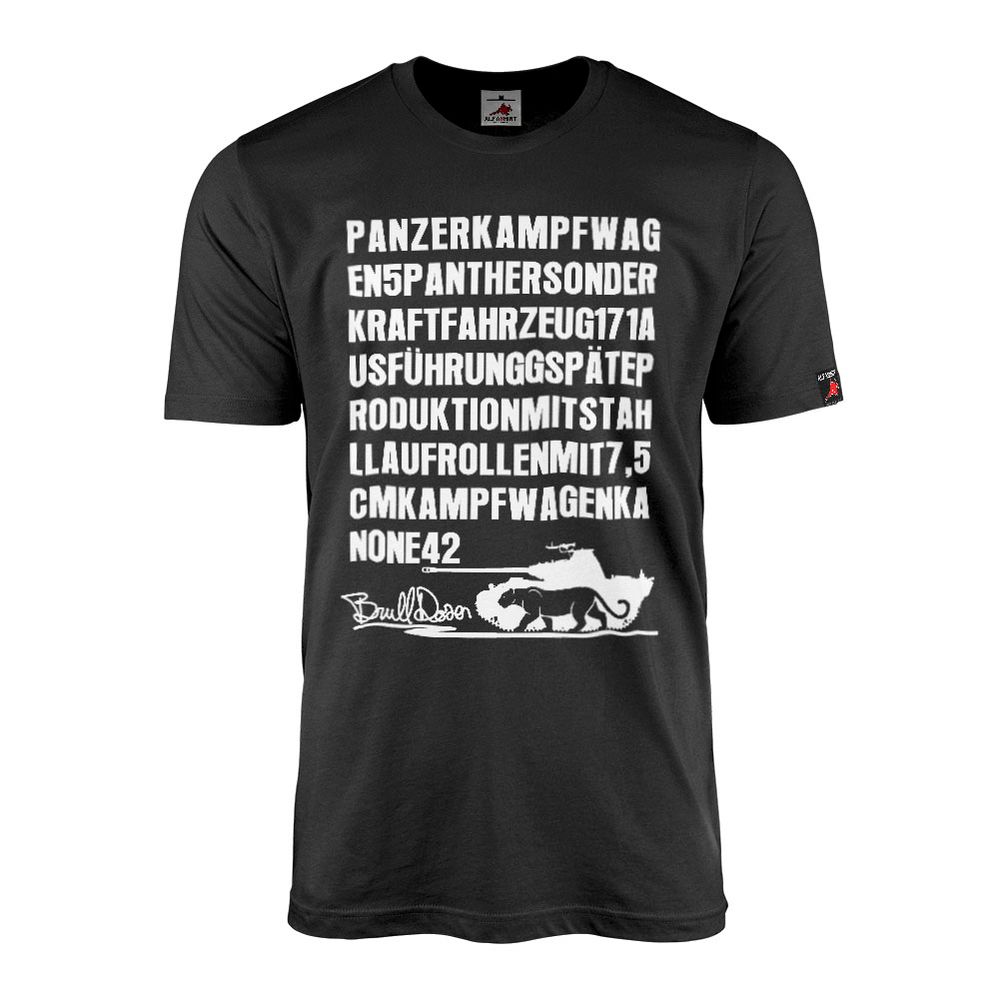 BRULLDOZER Panther Panzer Panzerkampfwagen V Sd Kfz 171 WW2 T-Shirt #47430