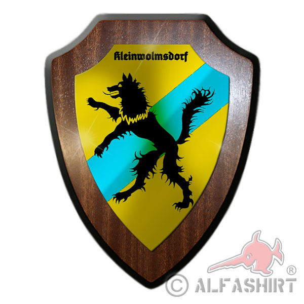 Wappenschild/Wandschild / Wappen - Kleinwolmsdorf Wappen Heimat Ort Dorf #18507