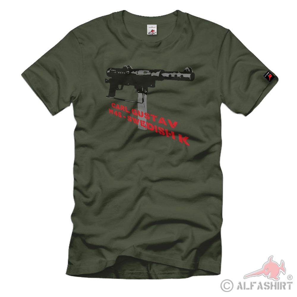 The Carl Gustaf M45 Swedish Submachine Gun Armed Forces - T Shirt # 973