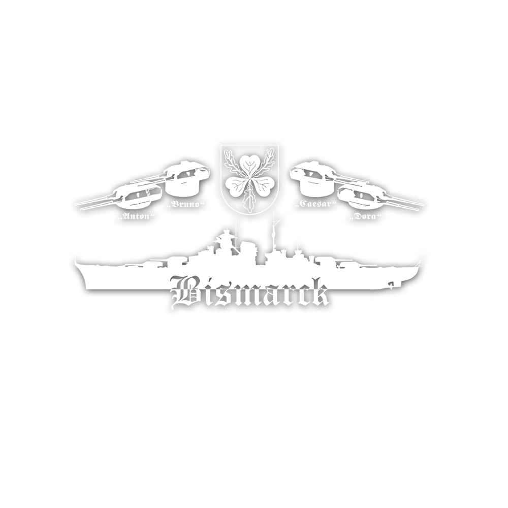 Wall sticker battleship bismarck Kriegsmarine Germany WW2 45x95cm # A5504