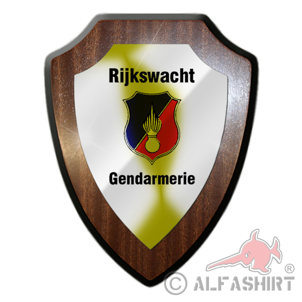 Heraldic shield Rijkswacht Gendarmerie Police Belgium Ministry Defensie # 27006